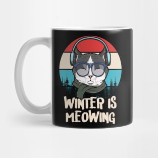 Funny Cat Motif Winter Scarf Cat Gift Mug